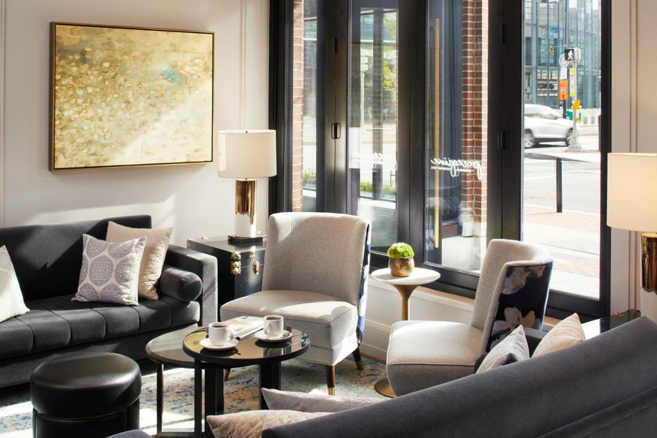 The Whitney Hotel Boston Exterior photo The living room of a model apartment at 100 East 57th Street